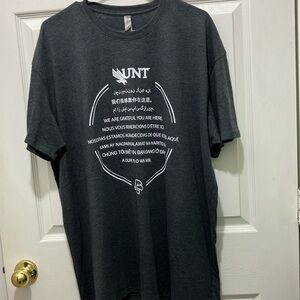 UNT Tee Shirt Short Sleeve We are Grateful You Are Here North Texas NWOT